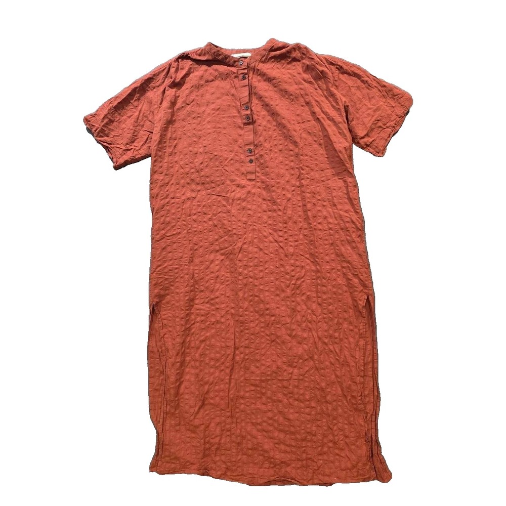 Everlane Short Sleeve Shift Dress Women's Size M Brown Organic Cotton A011461